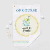 Funnie vrouwen golfhanddoek | Golf is tonic cadeau (Insitu)