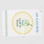 Funnie vrouwen golfhanddoek | Golf is tonic cadeau (Horizontaal)