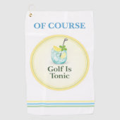 Funnie vrouwen golfhanddoek | Golf is tonic cadeau (Voorkant)