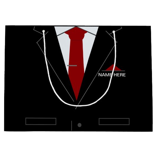 Funniepe cadeautasbag met eigen naam en zakelijke  groot cadeauzakje (Voorkant)