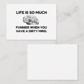 Funnier Dirty Mind Visitekaartje (Voorkant / Achterkant)