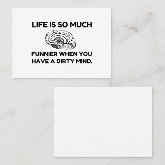 Funnier Dirty Mind Visitekaartje (Voorkant / Achterkant)