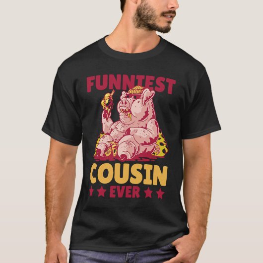 Funniest Cousin Ever with Pig for Cousin T-shirt (Voorkant)