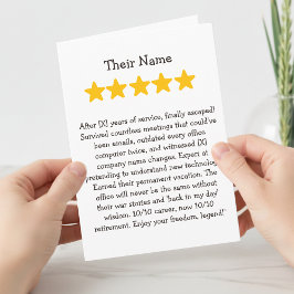 Funning retirement co worker 4 stars kaart