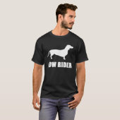 FUNNMENT WIENER DOG TEE SHIRT , LAGE RIDER , DACHS (Voorkant volledig)