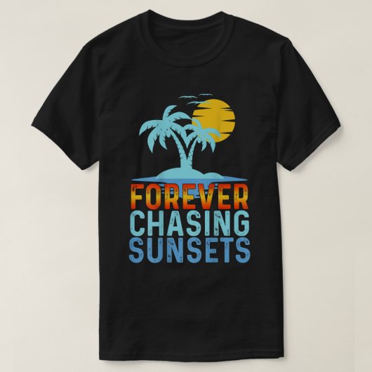 Funnny Forever die Zonsondergangen Word op de acht T-shirt (Design voorkant)