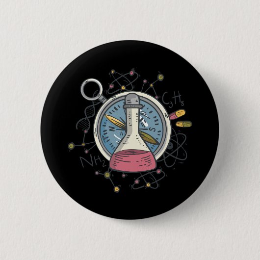 Funny С hemistry Science Pun Ronde Button 5,7 Cm (Voorkant)