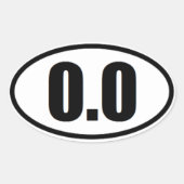 Funny 0.0 Marathon runner sticker (Voorkant)