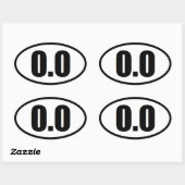 Funny 0.0 Marathon runner sticker (Vel)