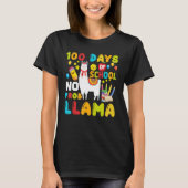 Funny 100 Days Of School No Prob-llama Llama Schoo T-shirt (Voorkant)