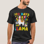 Funny 100 Days Of School No Prob-llama Llama Schoo T-shirt (Voorkant)