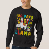 Funny 100 Days Of School No Prob-llama Llama Schoo Trui (Voorkant)