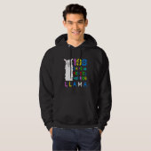 Funny 100 Days of School No Probllama Llama 100th  Hoodie (Voorkant volledig)