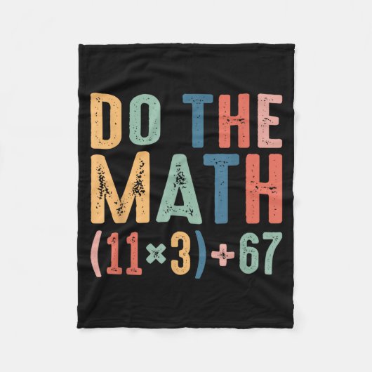 Funny 100 Days School Math Equation Do The Math 10 Fleece Deken (Voorkant)