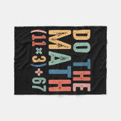 Funny 100 Days School Math Equation Do The Math 10 Fleece Deken (Voorkant (Horizontaal))