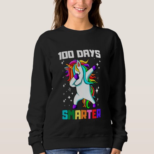 Funny 100 Days Smarter 100th Day Of School Dabbing Trui (Voorkant)