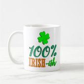 Funny 100% Irish - ish Gift for St Patrick's Day Koffiemok (Links)