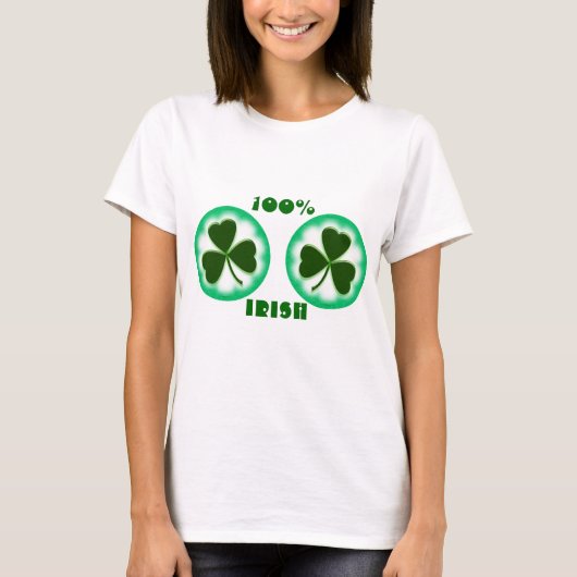 Funny 100% IRISH Lady T-Shirt (Voorkant)