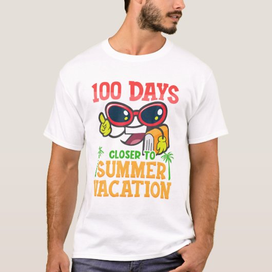 Funny 100e dag Kinder schoolvakantie Lo T-shirt (Voorkant)