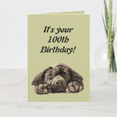 Funny 100th Birthday Customize Labrador Retriever Kaart (Voorkant)