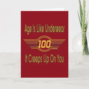 Funny 100th Birthday Gifts - Leeftijd is als onder Kaart