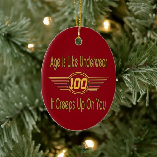 Funny 100th Birthday Gifts - Leeftijd is als onder Keramisch Ornament (Boom)