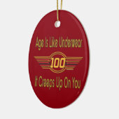 Funny 100th Birthday Gifts - Leeftijd is als onder Keramisch Ornament (Links)