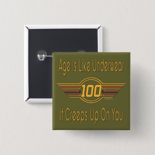 Funny 100th Birthday Gifts - Leeftijd is als onder Vierkante Button 5,1 Cm (Voorkant /achterkant)
