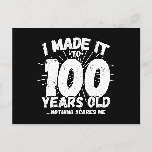 Funny 100th Birthday Quote Sarcastic 100 Year Old Briefkaart (Voorkant)