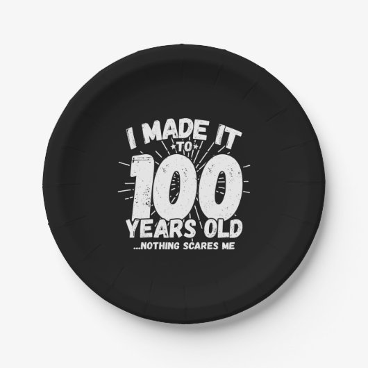 Funny 100th Birthday Quote Sarcastic 100 Year Old Papieren Bordje (Voorkant)