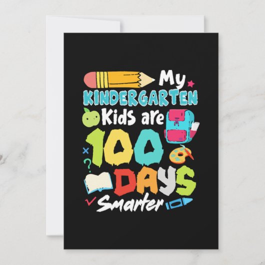 Funny 100Th Day Of School Gift Cute My Kindergarte Save The Date (Voorkant)