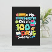 Funny 100Th Day Of School Gift Cute My Kindergarte Save The Date (Staand voorkant)