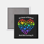 Funny 100th Day Of School Shirt Teacher Heart Vale Magneet (Voorkant / Achterkant)