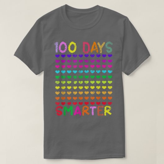 Funny 100th Days Smarter Teachers Pre-k Kinder Kin T-shirt (Design voorkant)