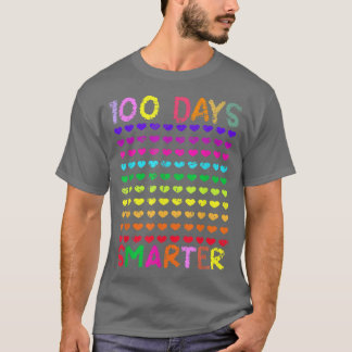 Funny 100th Days Smarter Teachers Pre-k Kinder Kin T-shirt