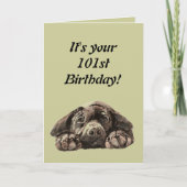 Funny 101st Birthday Customize Labrador Retriever Kaart (Voorkant)