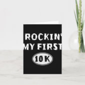 Funny 10k Race Training New Runner Gift My First 1 Kaart (Voorkant)