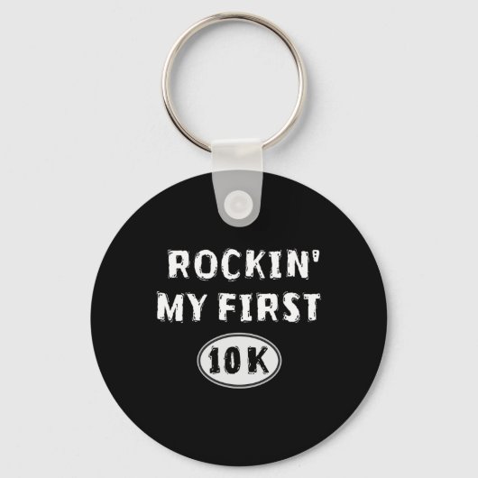 Funny 10k Race Training New Runner Gift My First 1 Sleutelhanger (Voorkant)