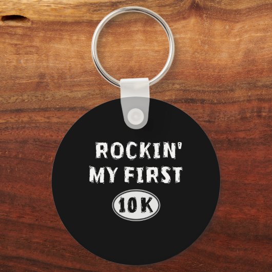 Funny 10k Race Training New Runner Gift My First 1 Sleutelhanger (Voorkant)