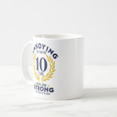 Funny 10th Anniversary for couples Koffiemok (Voorkant links)