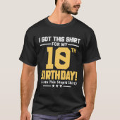 Funny 10th Birthday 10 Years Old Boys Girls Gift  T-shirt (Voorkant)