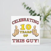 Funny 10th Birthday voor jongens Kaart (Staand voorkant)