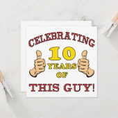 Funny 10th Birthday voor jongens Kaart (Voorkant / Achterkant in situ)