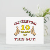 Funny 10th Birthday voor jongens Kaart (Staand voorkant)