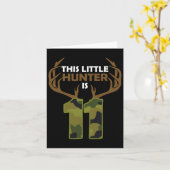 Funny 11th Birthday 11 Year Old Deer Hunter Gift B Kaart (Gele Bloem)