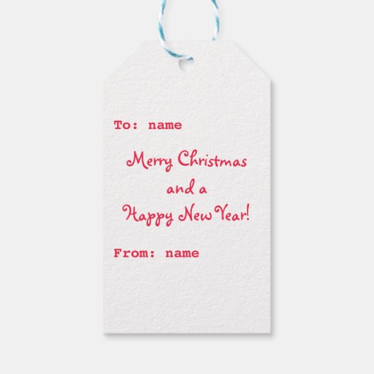 Funny 12 dagen kerstfeestdag cadeau-Label Cadeaulabel (Achterkant)