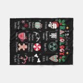 Funny 12 Days Of Radiology Christmas Radiate Xray Fleece Deken (Voorkant (Horizontaal))