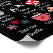 Funny 12 Days Of Radiology Christmas Radiate Xray  Poster (Hoek)