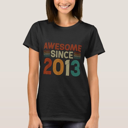 Funny 12 Year Old Awesome Since 2013 Birthday Son T-shirt (Voorkant)