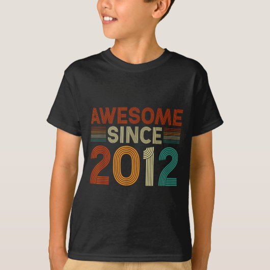 Funny 13 Year Old Awesome Since 2012 Birthday Son T-shirt (Voorkant)